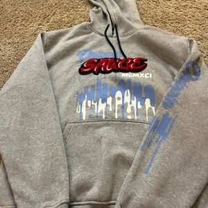 South Pole Gray Hoodie with Blue and Red Graphic